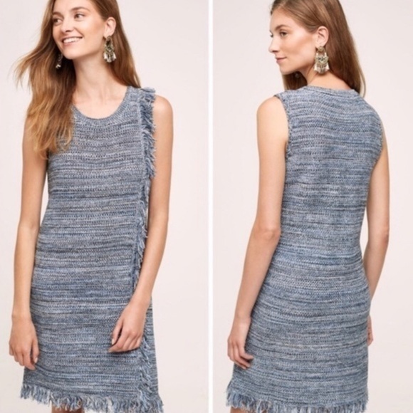 Anthropologie Holding Horses Fringe Knit Dress M - Picture 5 of 5